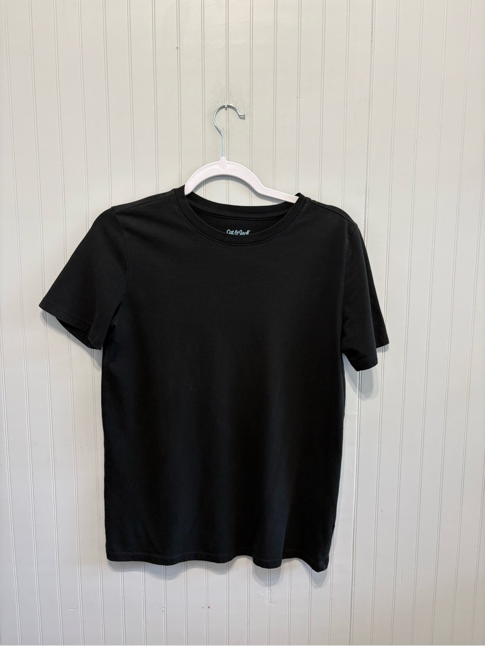 Cat & Jack Boy's Black Crew Neck T-Shirt Size XL 16